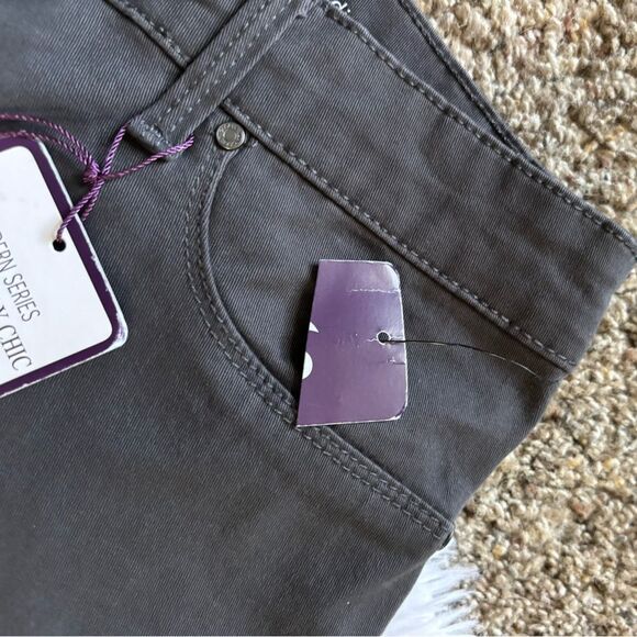 Gloria Vanderbilt Pants Sadie Slim Leg Low Rise Gray New Womens Size 18 - Picture 8 of 11